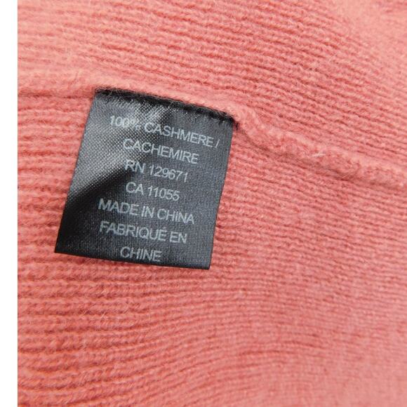 360 Cashmere Pink Salmon Open Front Draped 100% Cashmere Cardigan Sweater Size S - Picture 5 of 6